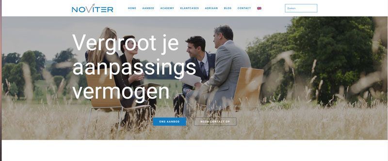 Bekijk noviter website als voorbeeld